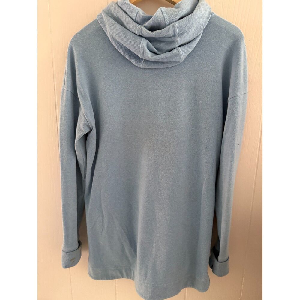Flawed Sweaty Betty Escape Luxe Fleece Hoodie in Alpine Blue Sz XS**stains**